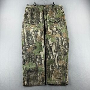 Vintage Trebark Camo Pants Mens Fits 38x29 Baggy Cargo Hunting Made in USA